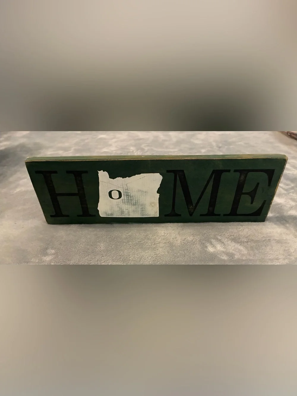 HOME Oregon State Wooden Decor Sign - Green